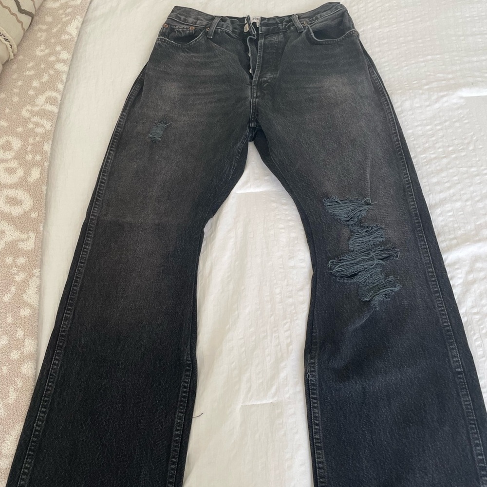 RE/DONE dark wash black jeans